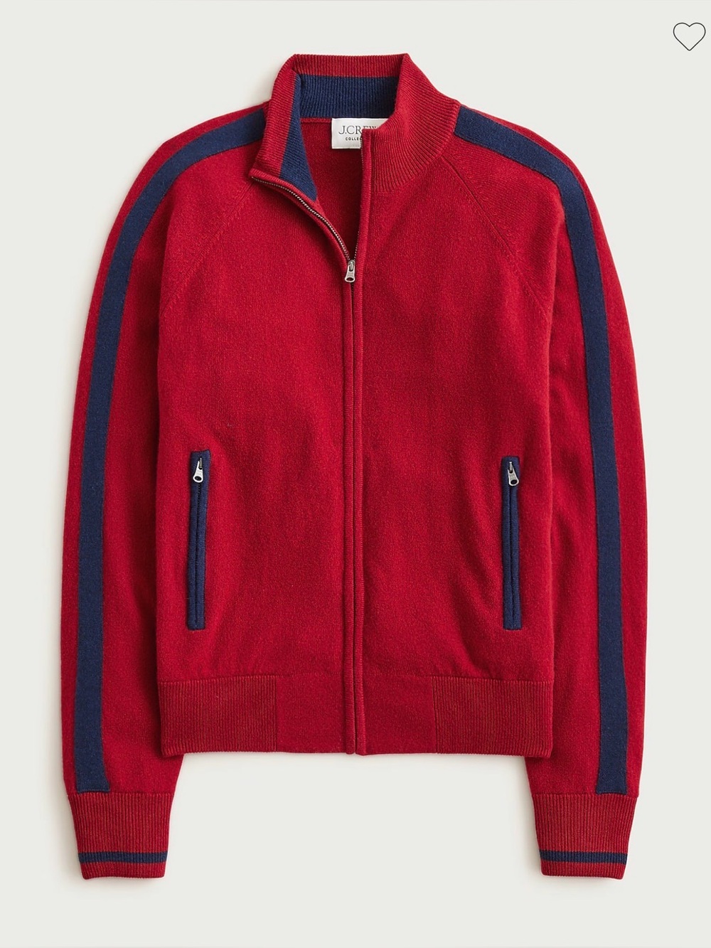 J CREW SIZE SMALL Cashmere full-zip track jacket CM708 $298